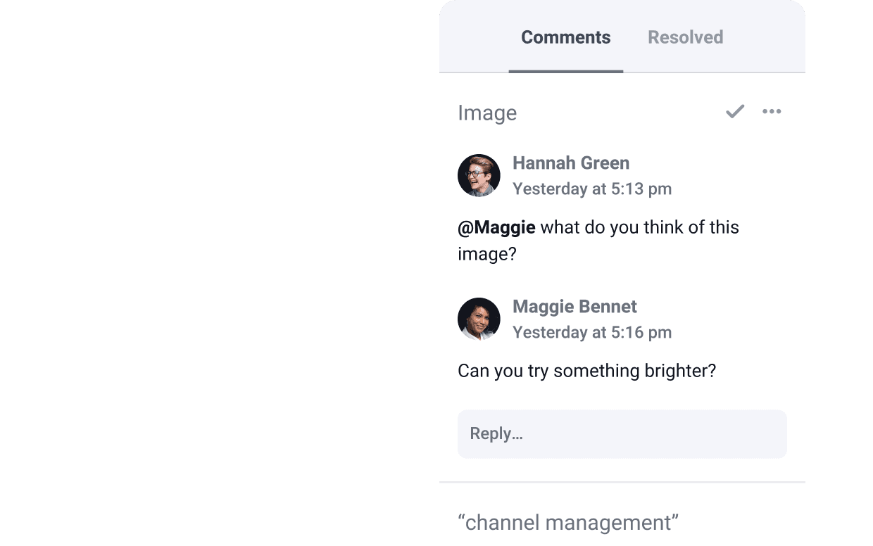 Preview of commenting on an image in Makeswift's builder