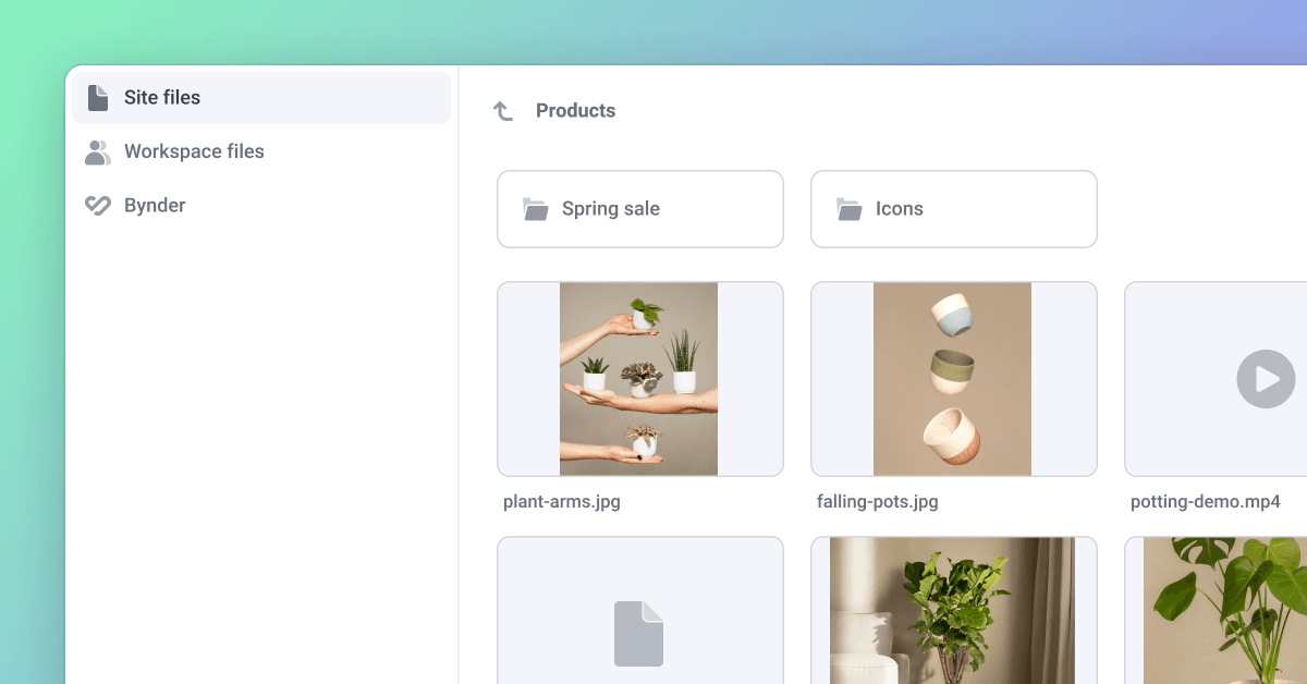 Files manager UI in Makeswift